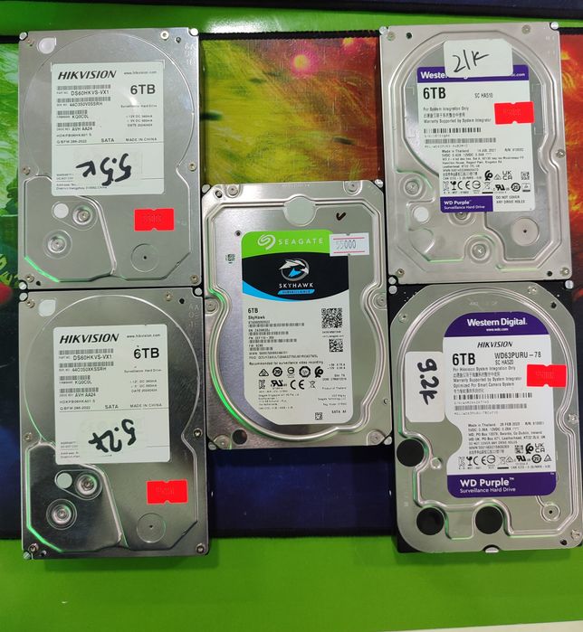 Жесткие диски hdd 6Tb для видеонаблюдения и компьютера,