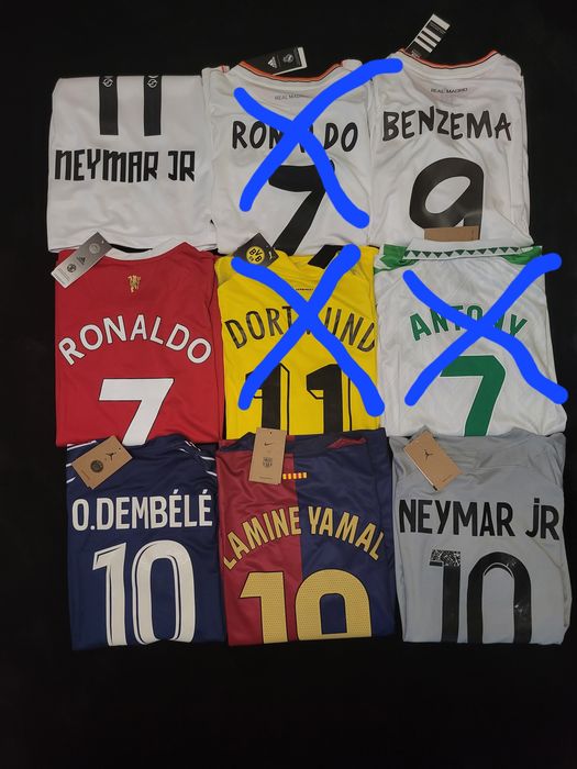 Tricouri fotbal Real madrid  Manchester United Dortmund Betis PSG etc