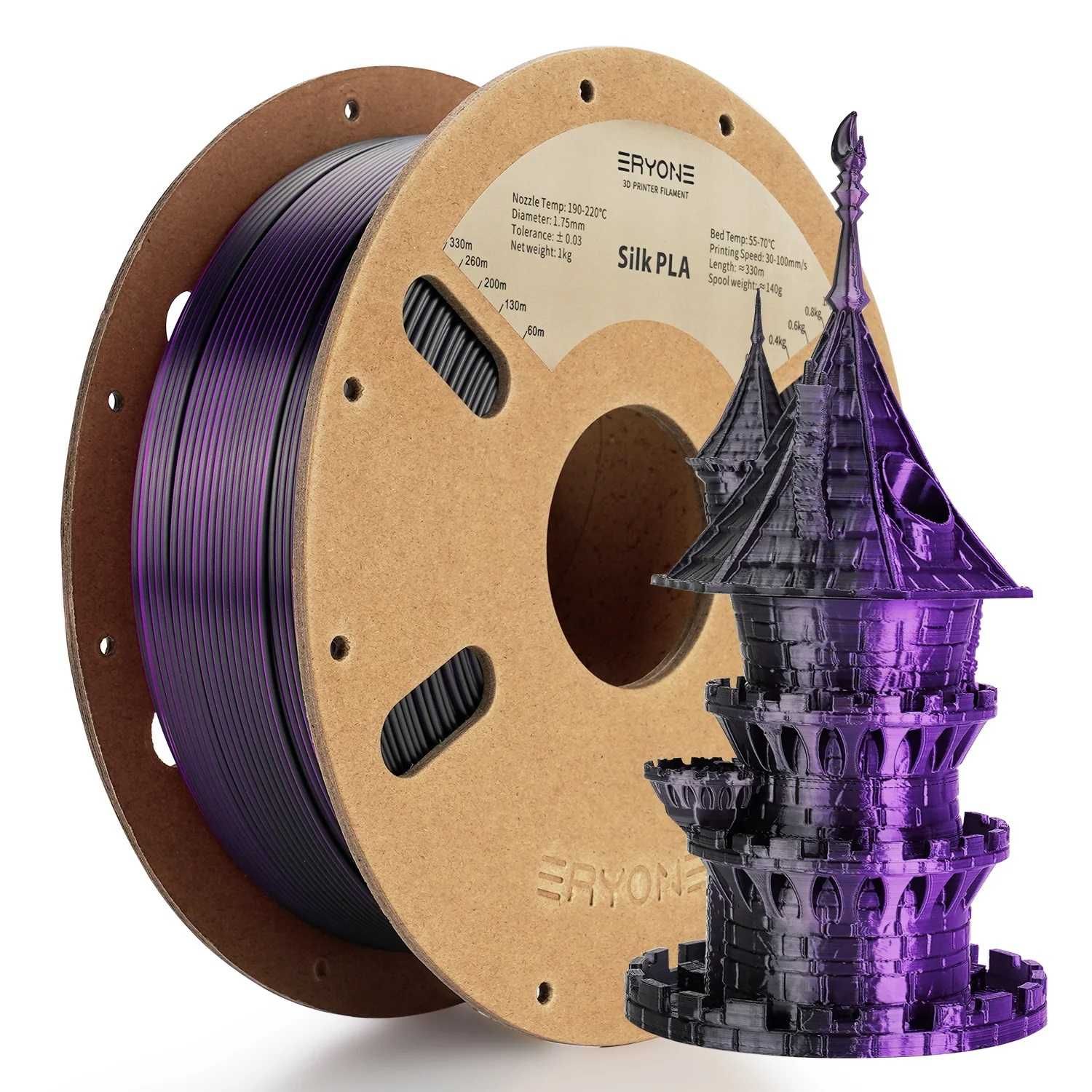 PLA Dual/Tri Color Silk Filament, ПЛА Филамент (Нишка) за 3Д Принтер