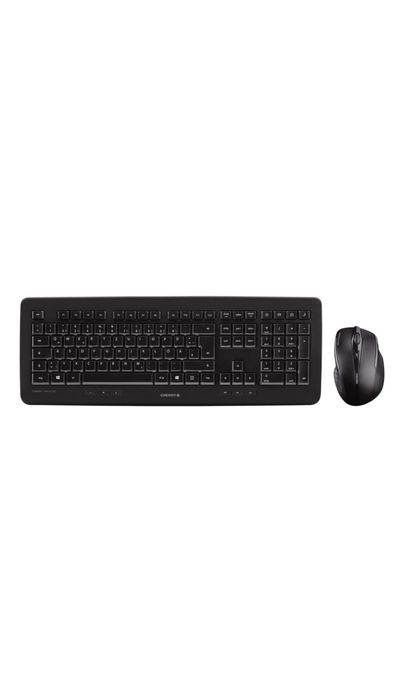Kit tastatura cu mouse, Cherry DW 5100, Wireless, Negru