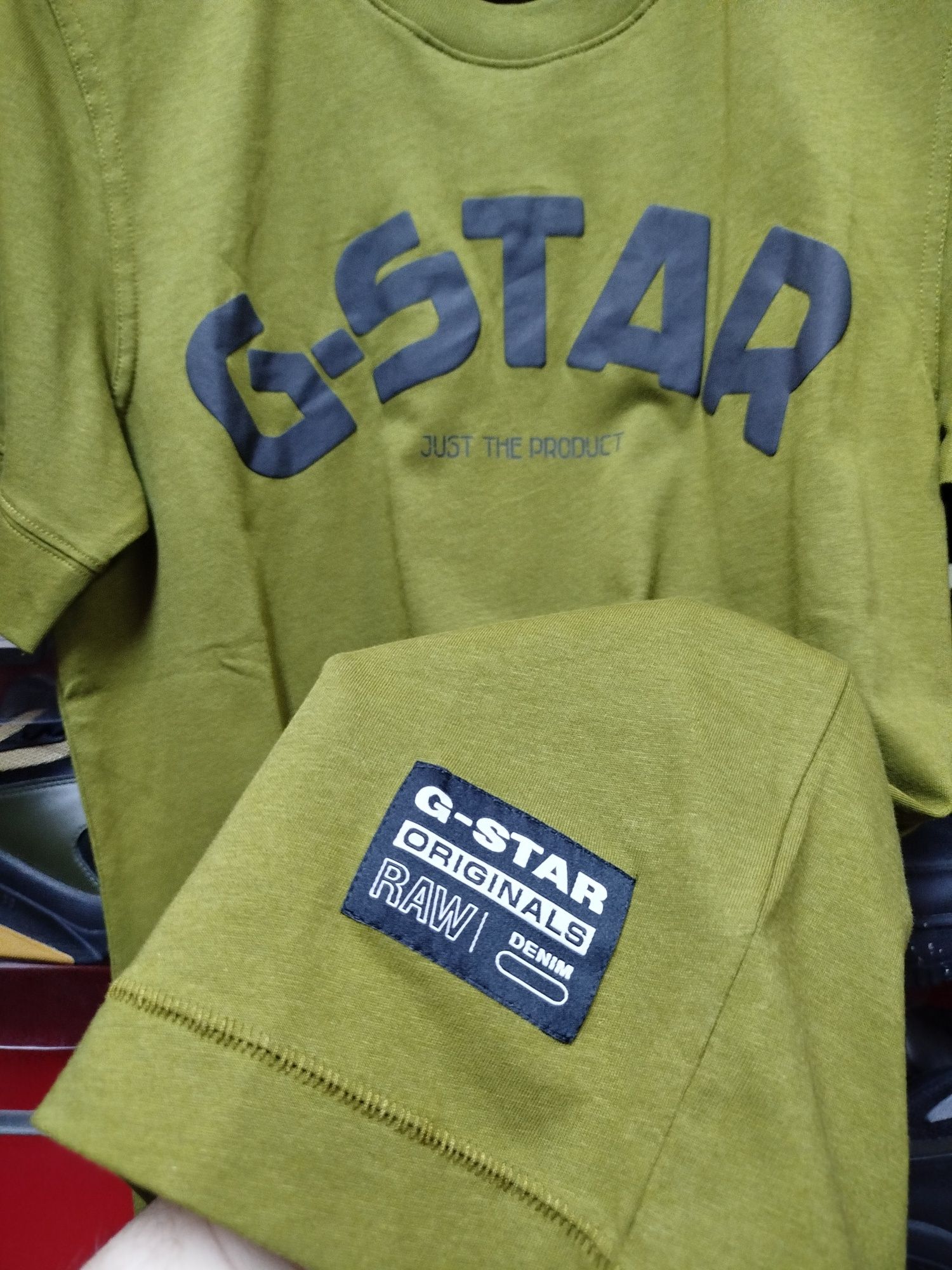 Оригинална тениска G-Star Raw Puff Logo S нова мъжка slim