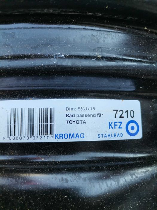Jante tabla Toyota pe 15 Someseni