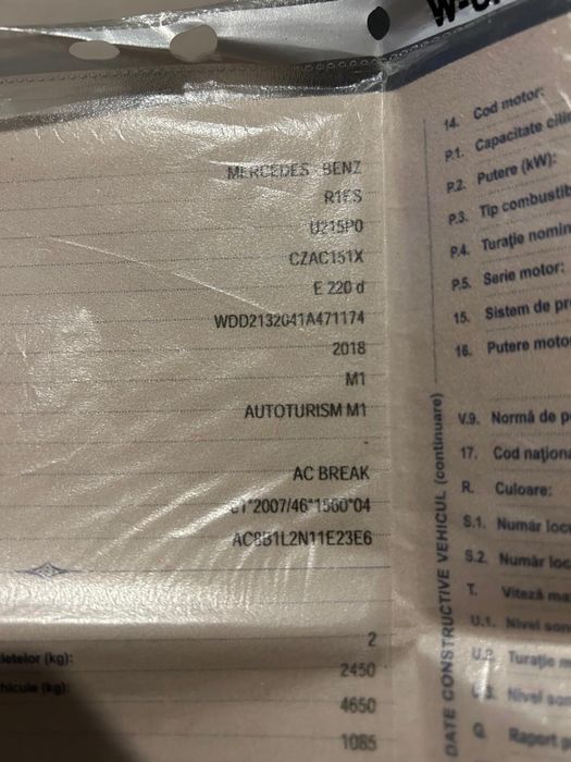 Mercedes E220D stare perfecta