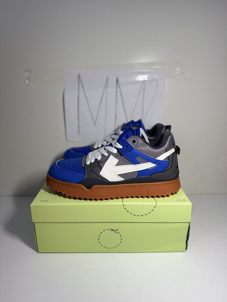Off-White Sponge Mid-Top Sneakers 'Blue White Grey Tan'