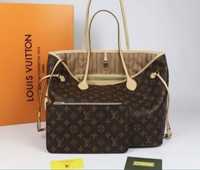 Genti Louis Vuitton piele naturala,cutie, saculet, card,factura, etich