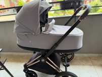 Cybex priam lux Manhattan Grey / rose gold шаси