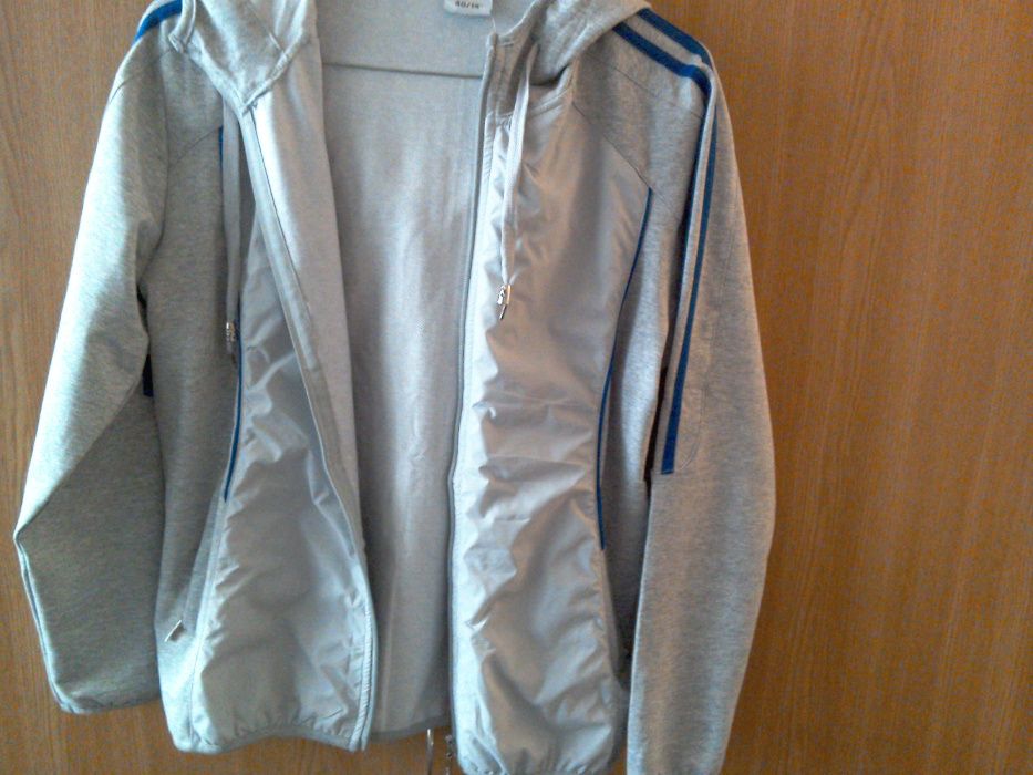 Trening (mărimea 14/40) pentru fete/băieţi, gri cu dungi albastre