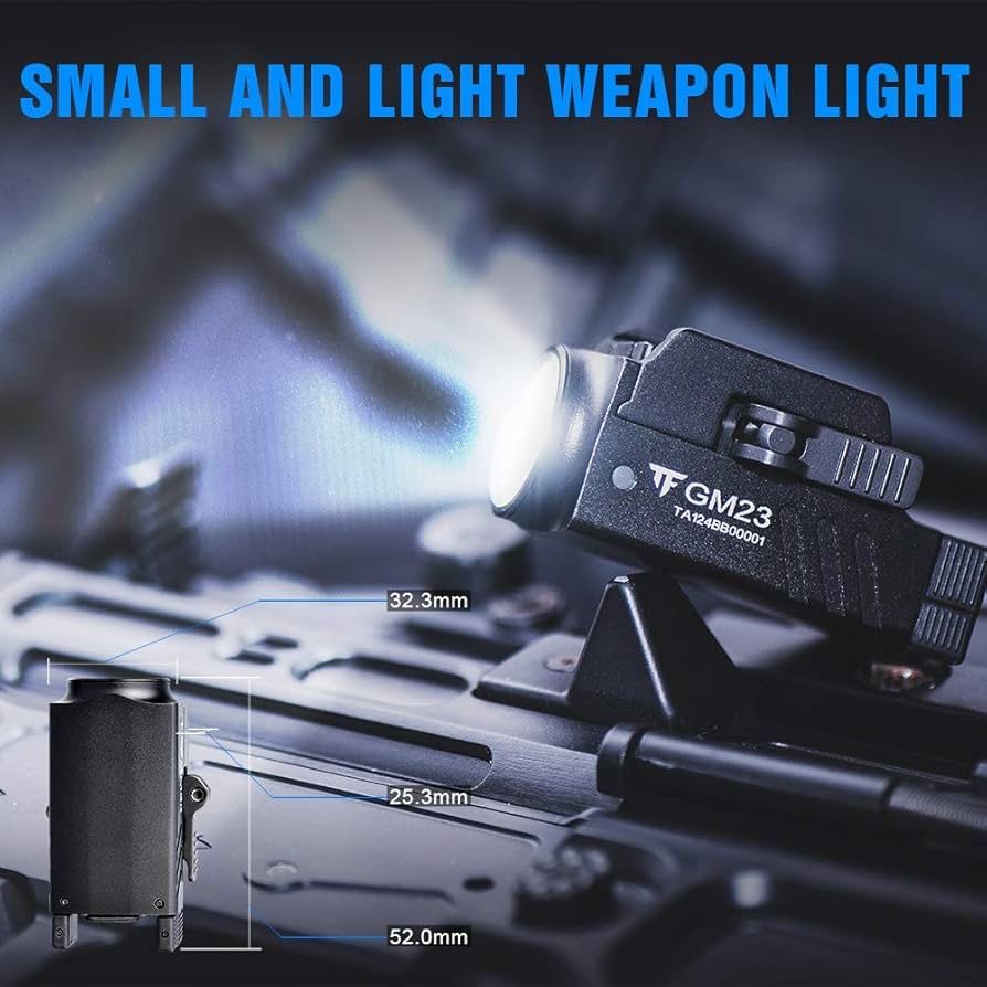 CREE XP-L HI LED фенер за пистолет 800 лумена, оръжейна, тактически