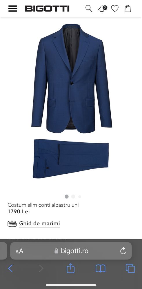 Costum barbatesc albastru Vitale Barberis Canonico 48