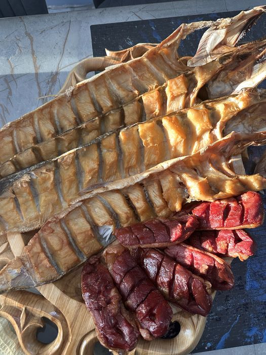 Копченый балык,утка, курдюк