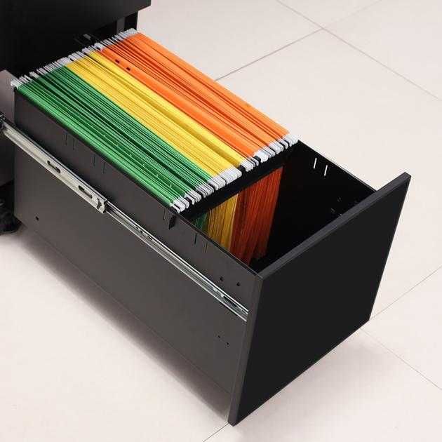 Мобилен офис шкаф с 3 чекмеджета с ключалка D1071183 два цвята