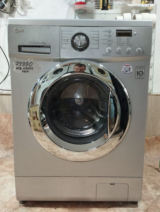 кір жуғыш машина LG 6KG Direct Drive Siver 6motion гарантия Бар.