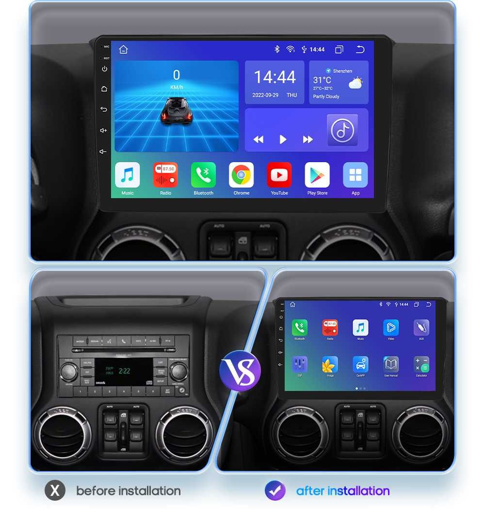 Jeep 2007г-2016г Мултимедия Навигация Android
