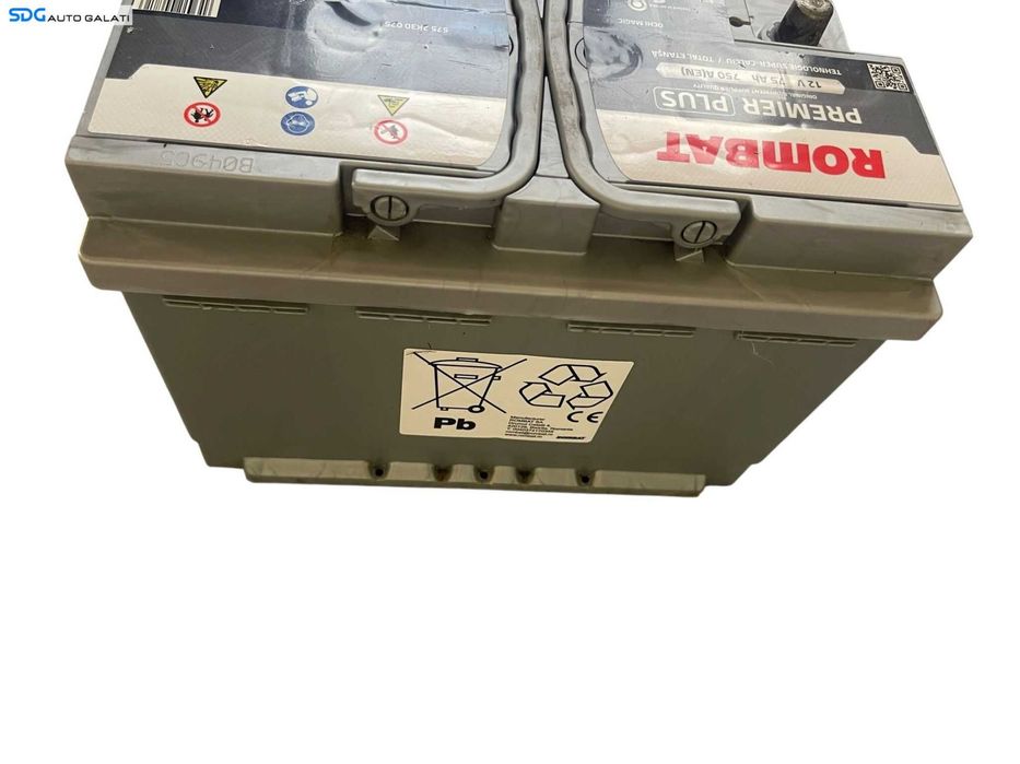 Baterie Acumulator Auto 75AH 750A Rombat Premier Plus 5752K30075 Volkswagen Audi Seat Skoda Ford Opel Toyota BMW Mercedes Renault Peugeot Dacia [B4560]