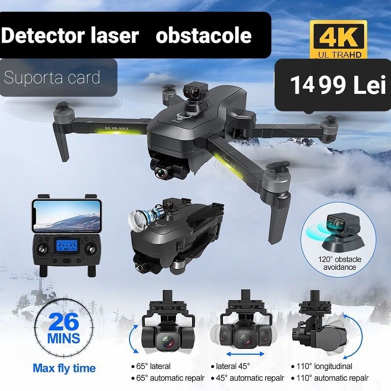 Drone pro 4k Camera Sony,ghimbal,14mpx,4000 metri,7 modele noi