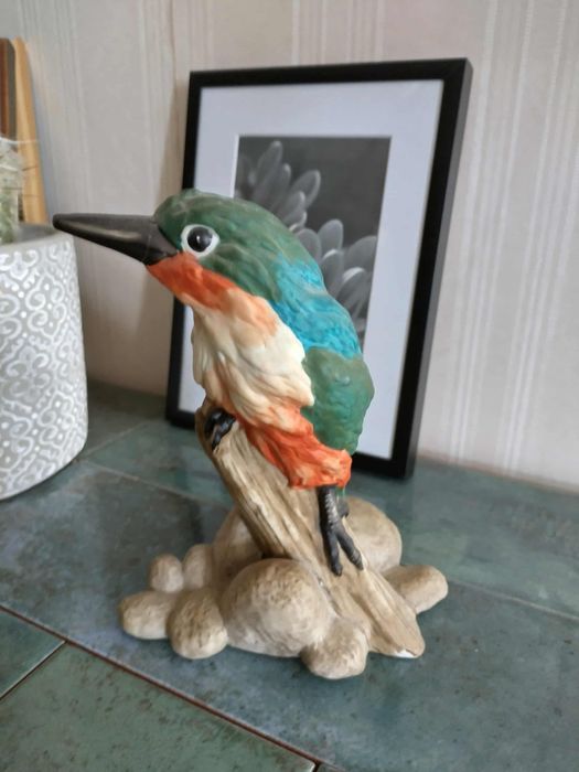 Керамична статуетка на кралско рибарче от Шри Ланка