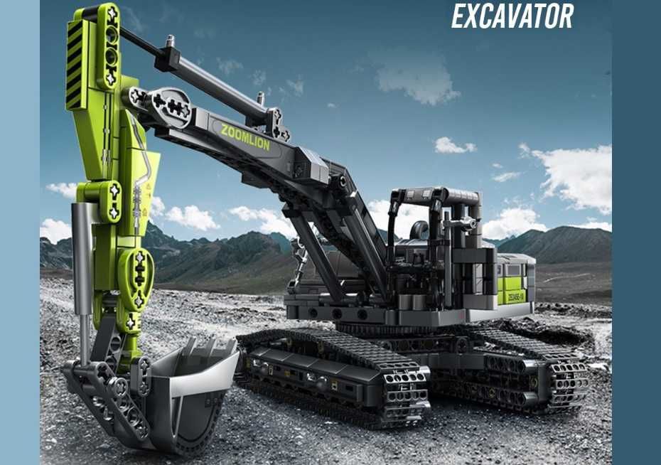 Vehicul City Escavator Excavator 1:26 compatibil Lego 998pcs