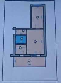 -Qozirobod 2/1/5 Kirpich Razdelka 62kv.m balkon 2x6  or: Tojmahal