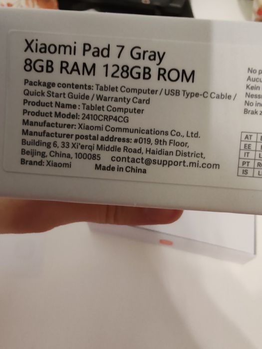 Tableta Xiaomi 7 sigilata, noua în garanție 2 ani