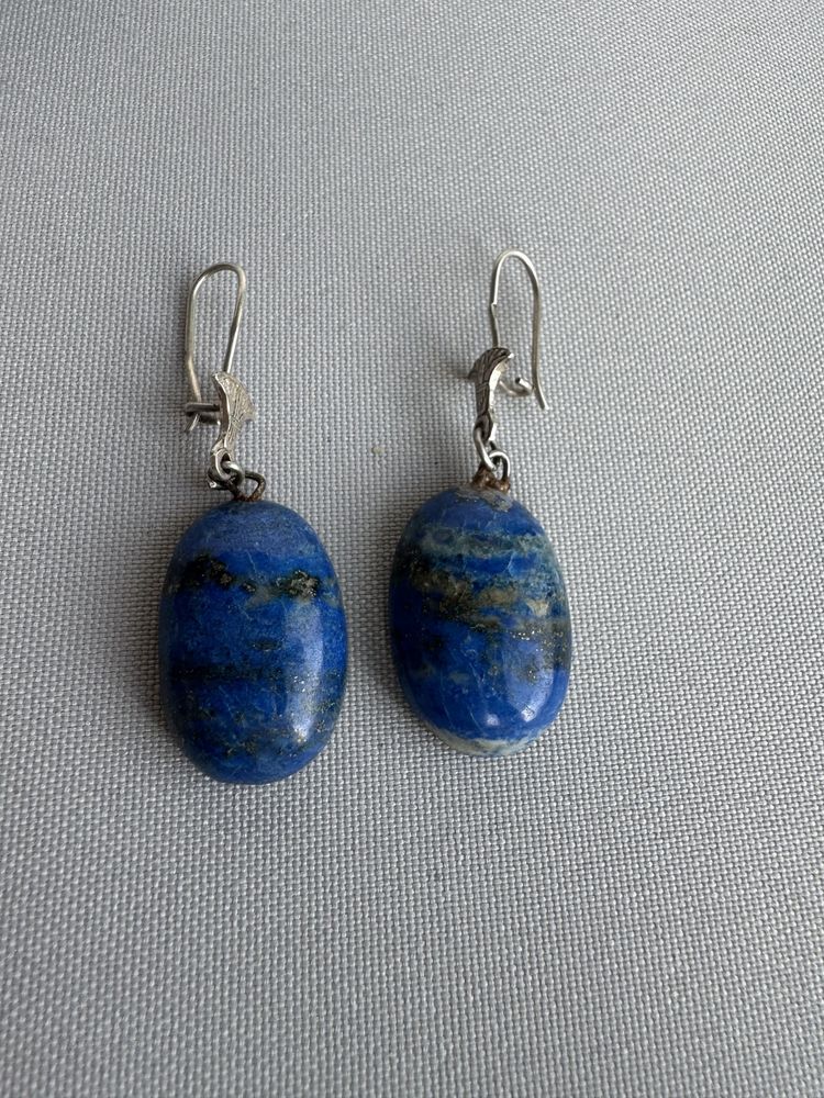 Cercei din argint si lapis lazuli