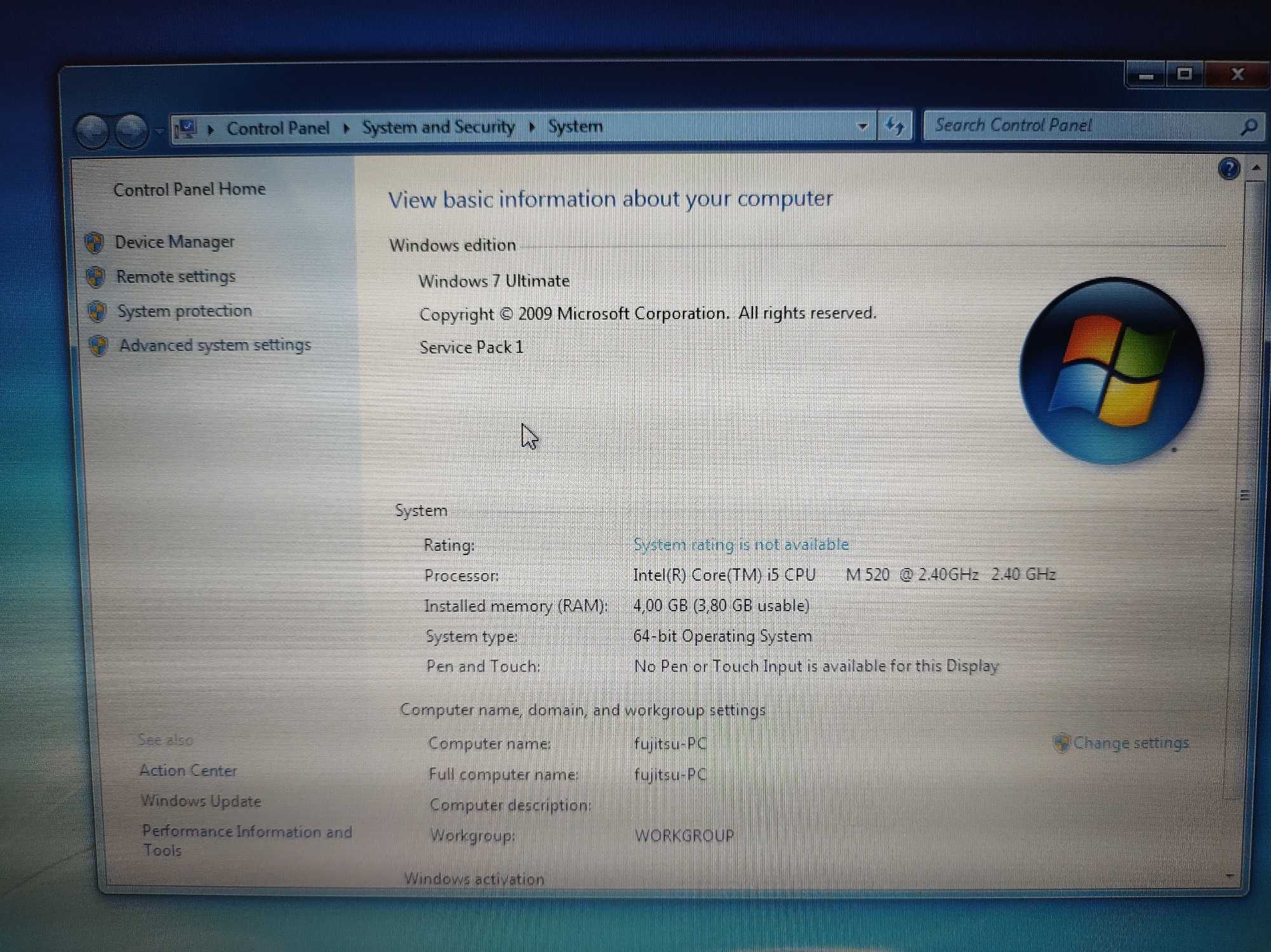 Fujitsu-Siemens LIFEBOOK S series, SSD, 4 gb ram + гаранация
