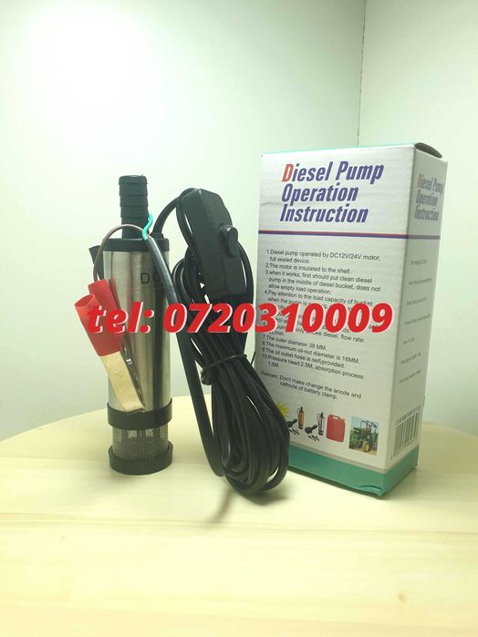 Pompa Transfer Lichid Submersibila Electrica 12v rot 8500min