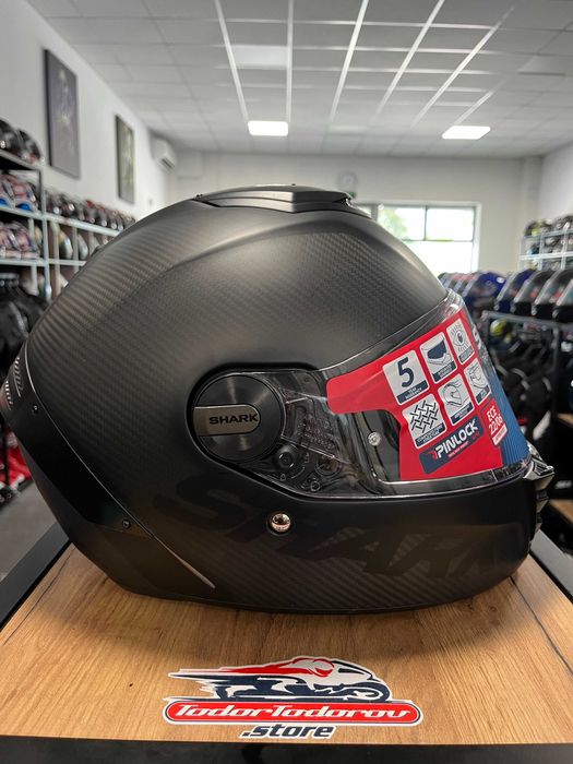 Мото Каска SHARK Spartan RS CARBON SKIN Matt,L 59-60,очила,като нова!