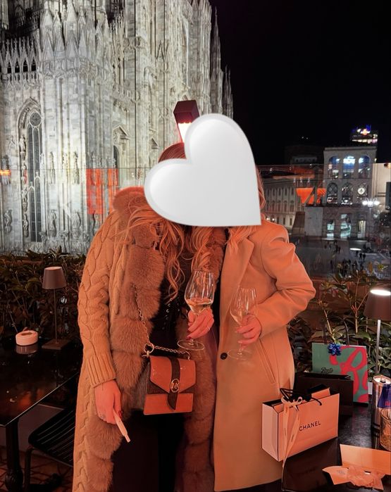 Cardigan-Îmblănit cu bana naturala vulpe