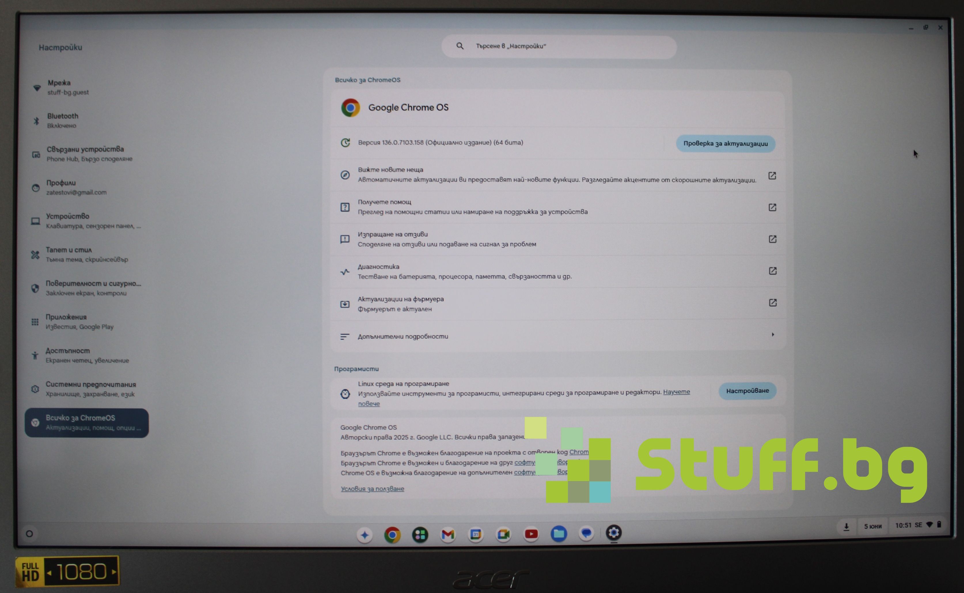 Лаптоп Acer Chromebook CB715-1W N18Q11