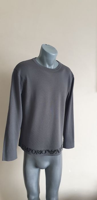 Emporio Armani Wool Knit Made in Italy M ОРИГИНАЛ Мъжки вълнен Пулов