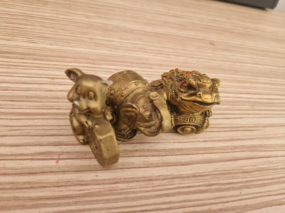 Statuete Broasca țestoasă Money Frog+Elefant+Porcușorul cu moneda Bagu