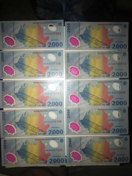 Bancnote 2000 lei , 5000 lei si 1000 lei