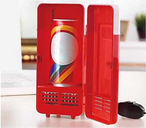 ThreeH  Мини червен USB хладилник