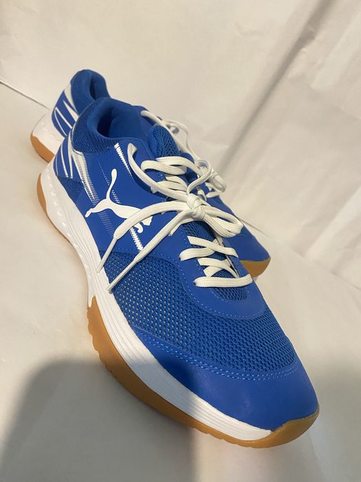 Puma, Pantofi pentru handbal Varion II, Alb, Albastru, 11