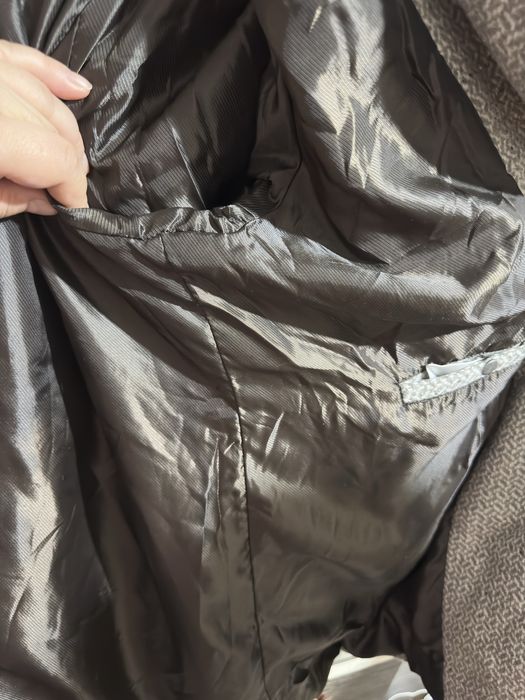 Palton dama gri cu alb, marimea 46