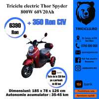 Triciclu electric Thor Spyder 800W 60V20Ah Agramix