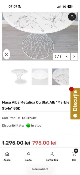 Masa si 2 scaune din catifea verde smarald, stare impecabila