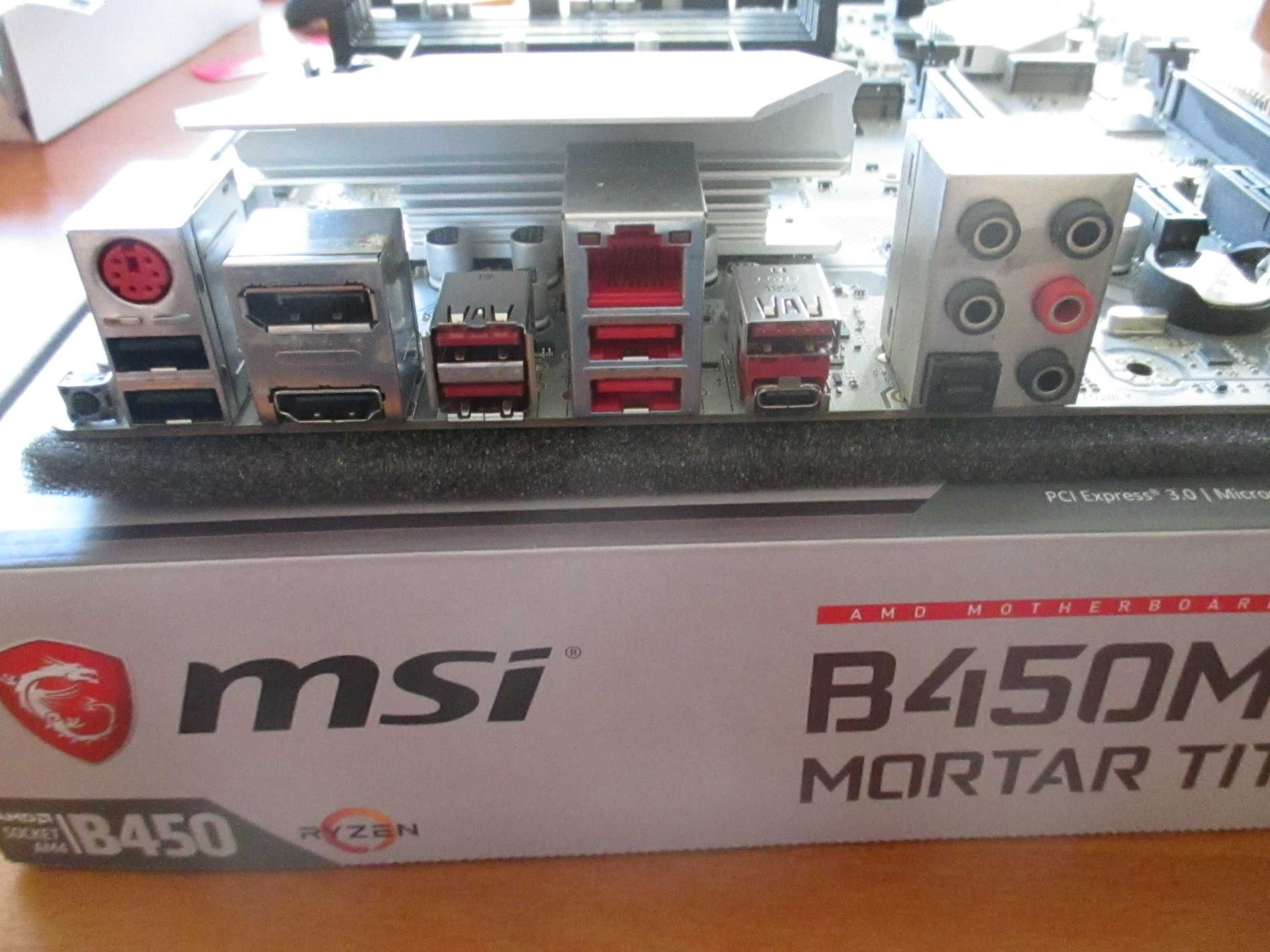 Дънна платка MSI B450M MORTAR TITANIUM, сокет АМ4