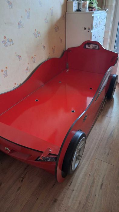 Детско легло-кола Race Cup с приятел/червено + матрак Magniflex silver