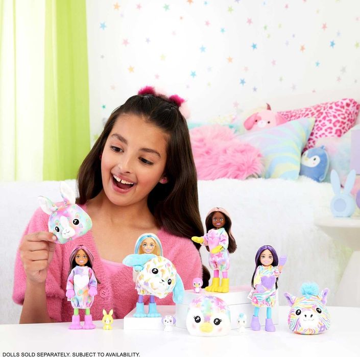 Кукла Барби Barbie Cutie Reveal С костюм на шарено Зайче Зебра 2 вида