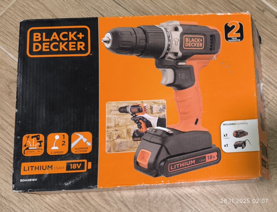 Винтоверт Black&Decker 45nm с батерия и зарядно