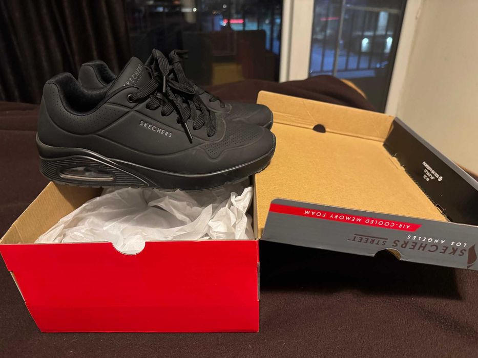 Pantofi sport de piele ecologica Skechers UNO Stand on Air, Adidasi