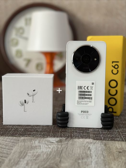 Новый Poco 128gb + AirPods Pro 2 (lux)