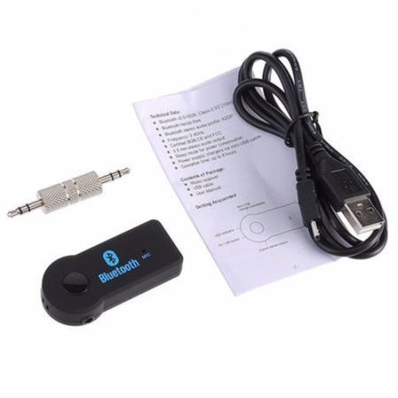 Блутут ресивер и високоговорител за автомобил, Wireless,  3.5mm, Черен
