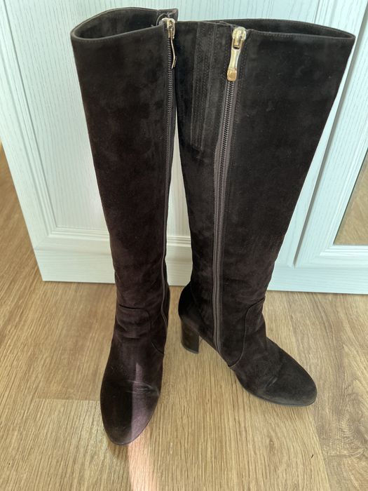 Сапоги зимние (замша) Италия