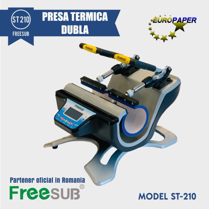 Presa Termica Dubla pentru Sublimare cani FreeSub St-210