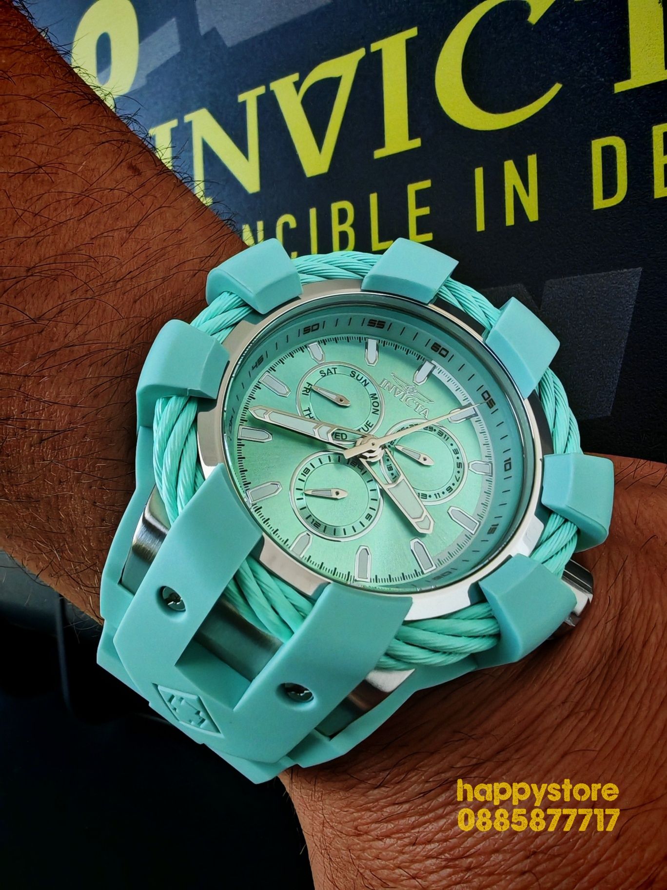 INVICTA Bolt Shock Turquoise 54 mm, Инвикта нов ръчен часовник