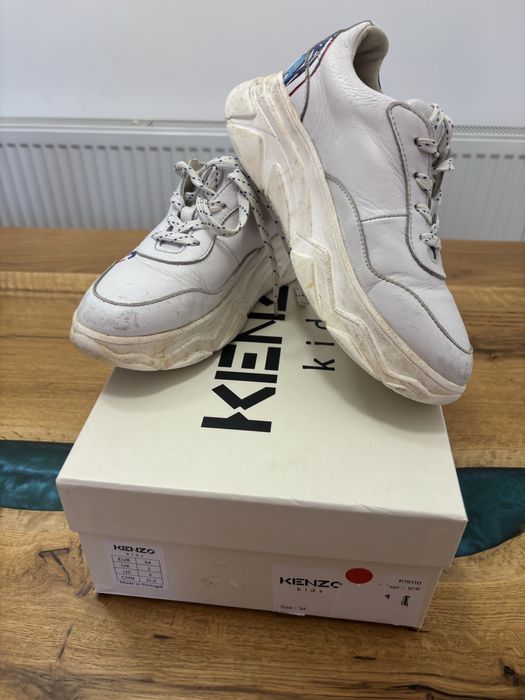 Adidasi fete, Kenzo, piele naturala, originali, mar 34, int  21.5 cm