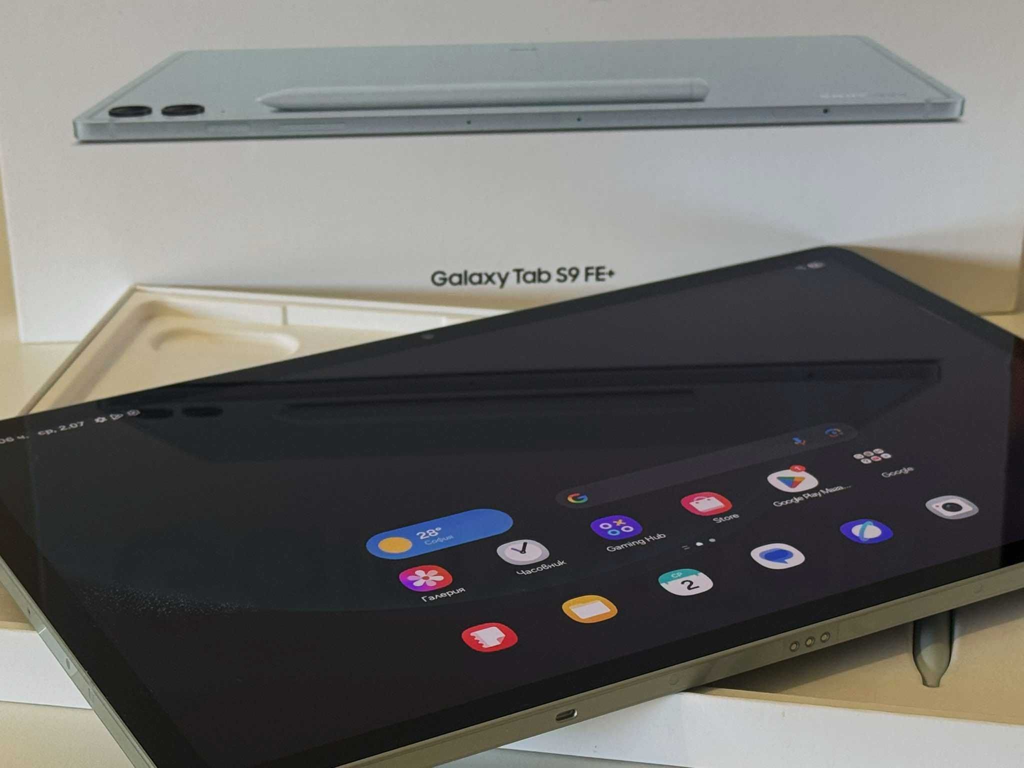 Бартер! Нов! Galaxy Tab S9 FE+ Plus 256GB WiFi + Cellular(Sim)Гаранция
