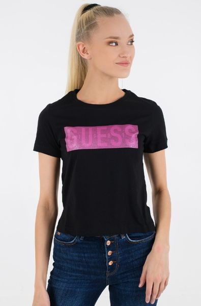 ПРОМО GUESS- XS  -Оригинална дамска черна тениска